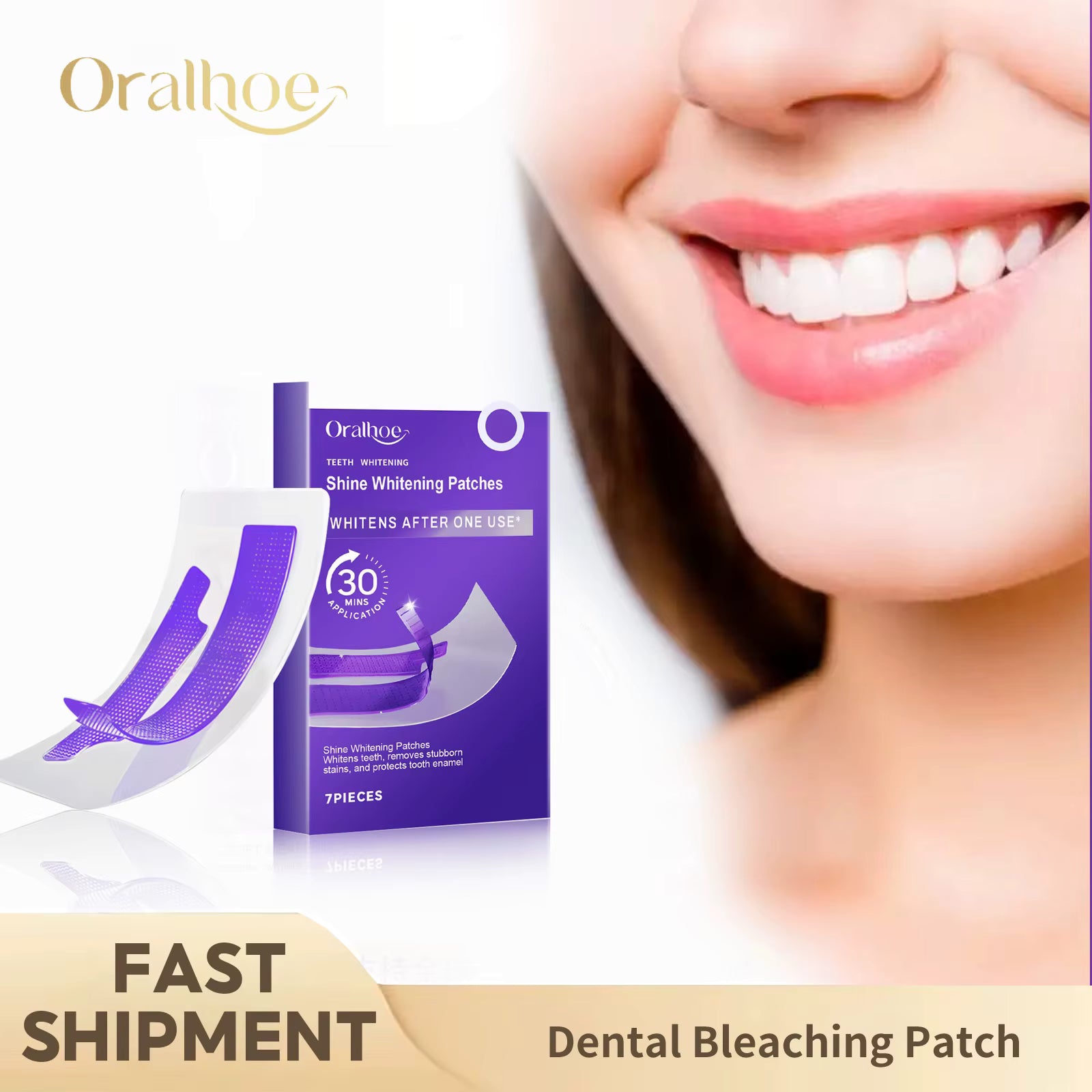 Purple Teeth Whitening Strips Brighten Tooth Remove Plaque Stain Cleaning Oral Hygiene Reduce Sensitivity Bleaching Dental Tools